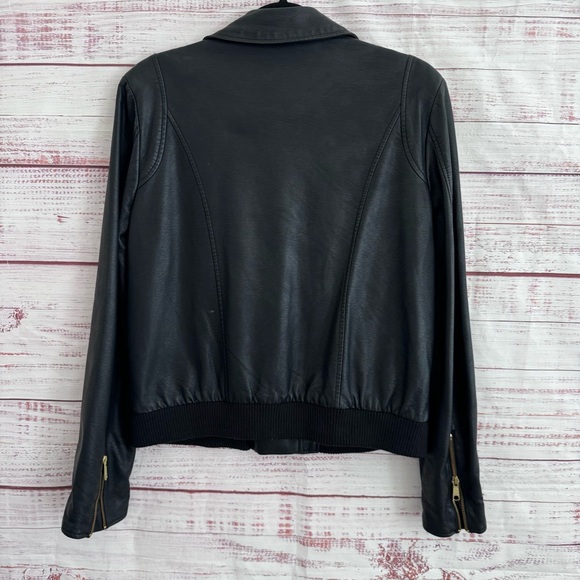 Free People Faux Leather Moto Lined Jacket - Picture 5 of 9